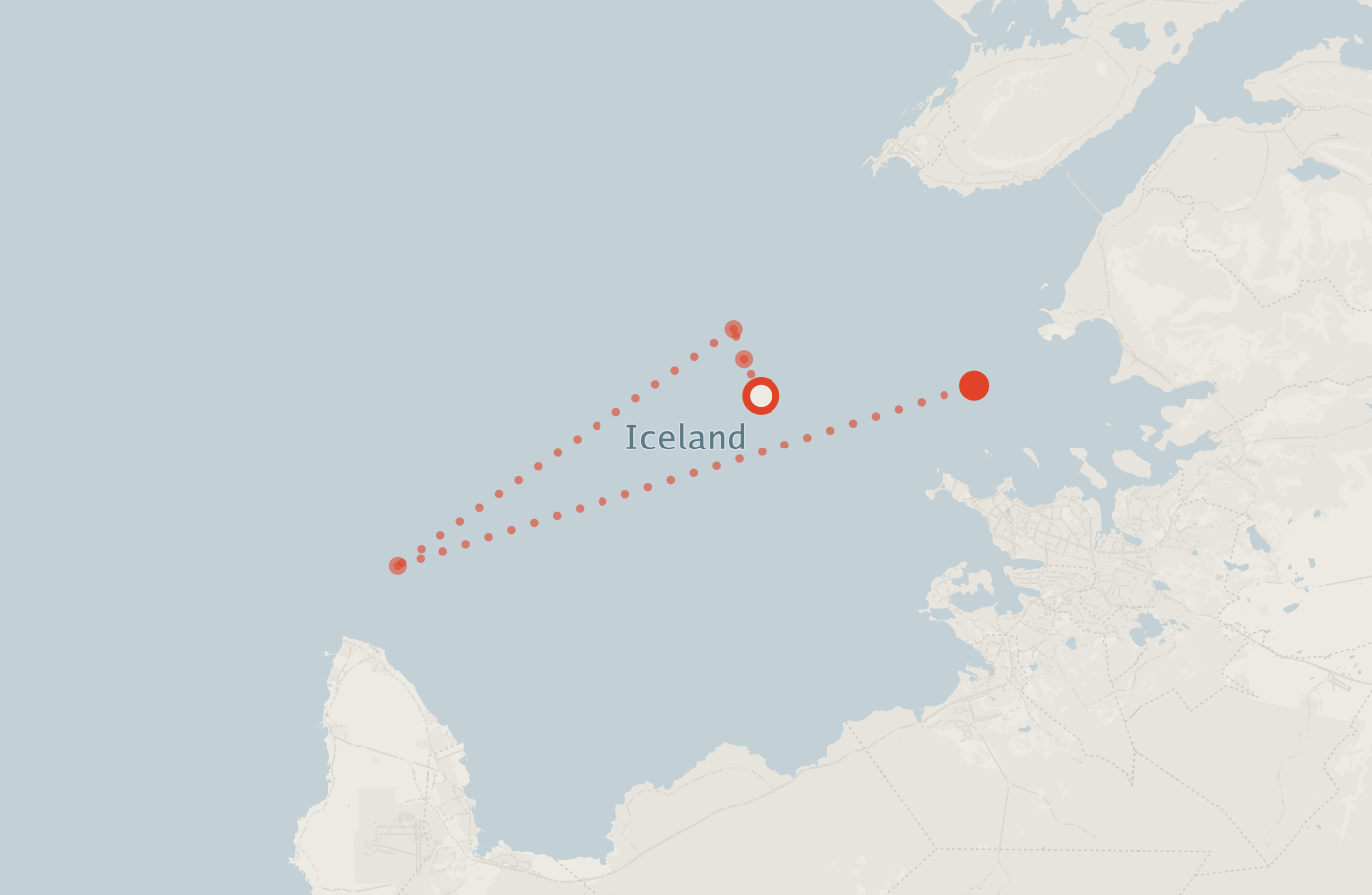 Activity map — real sighting points on an OpenStreetMap basemap