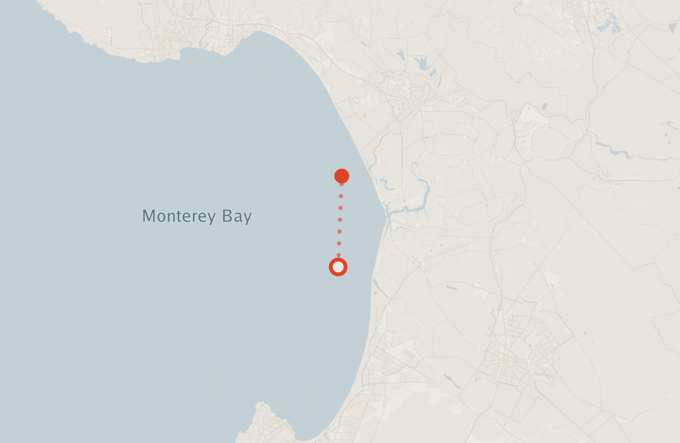 Activity map — real sighting points on an OpenStreetMap basemap