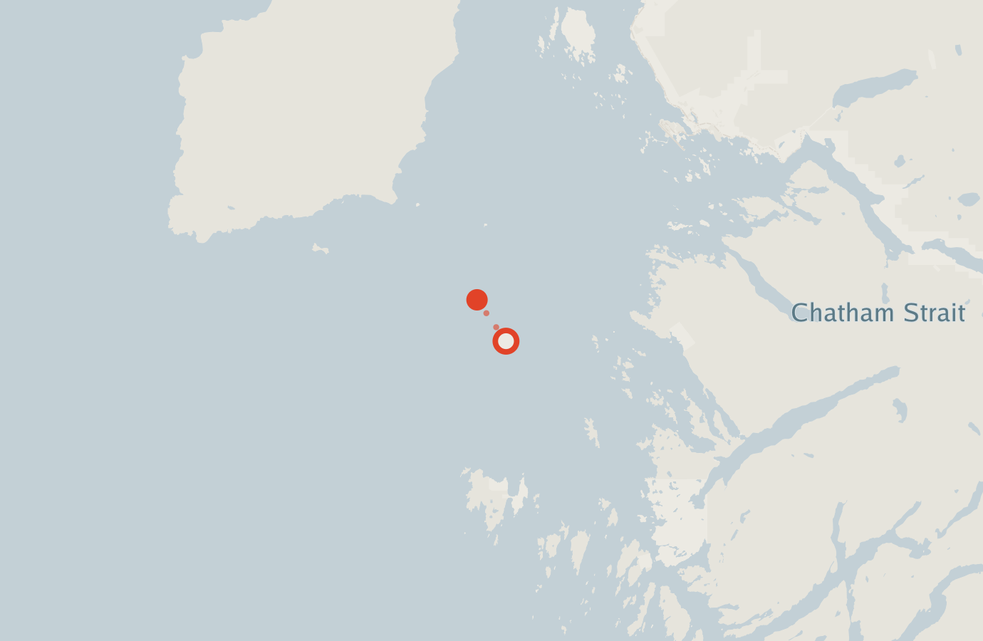 Activity map — real sighting points on an OpenStreetMap basemap