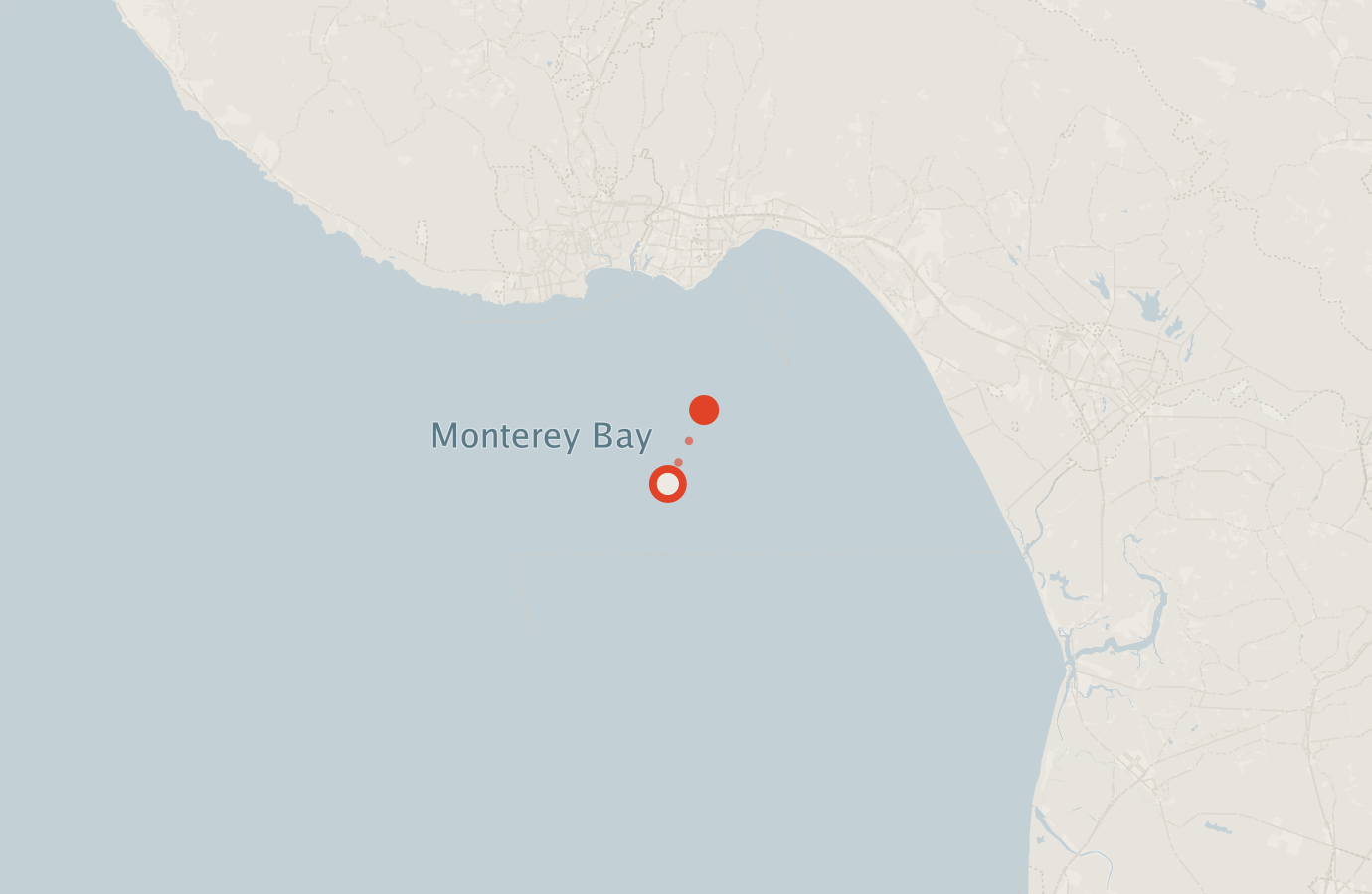 Activity map — real sighting points on an OpenStreetMap basemap