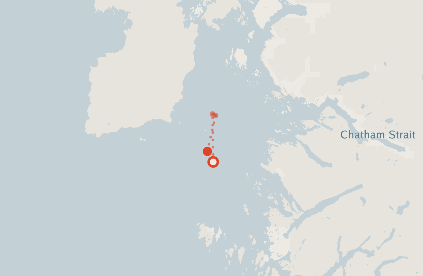 Activity map — real sighting points on an OpenStreetMap basemap
