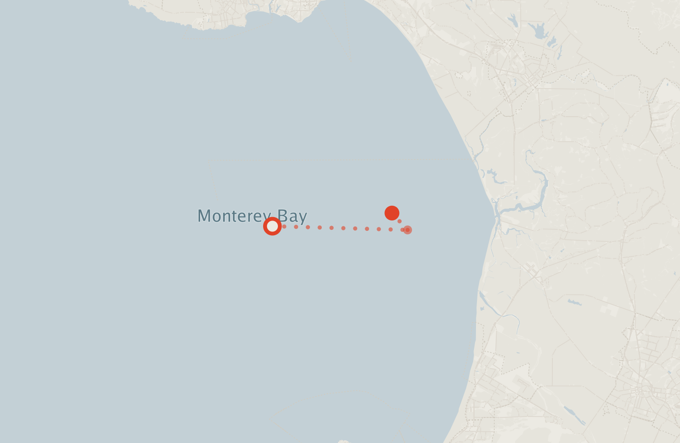 Activity map — real sighting points on an OpenStreetMap basemap