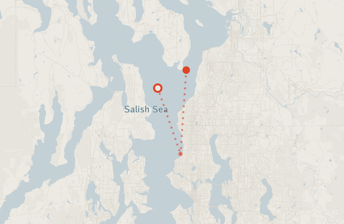 Activity map — real sighting points on an OpenStreetMap basemap