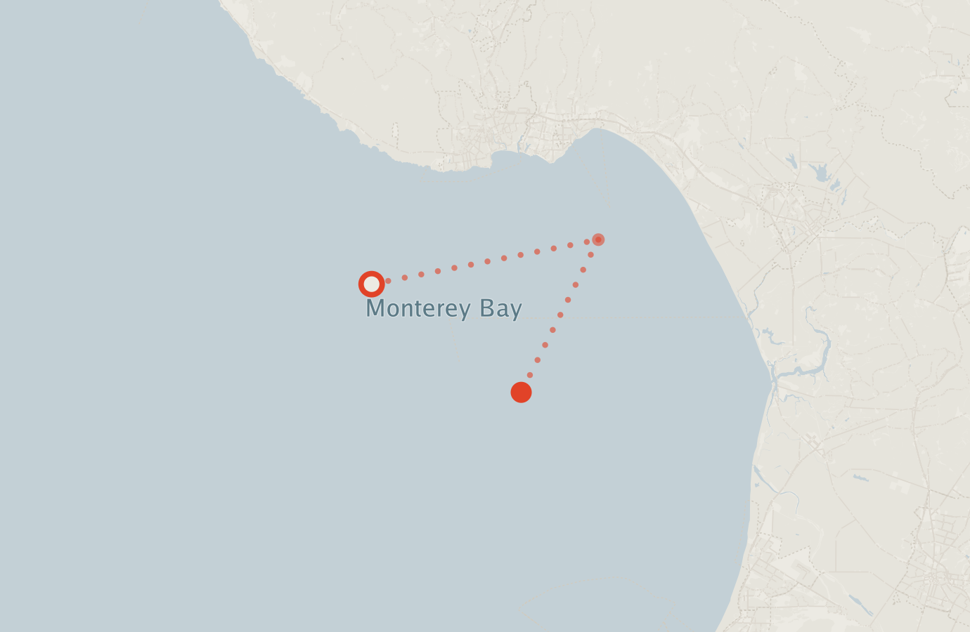 Activity map — real sighting points on an OpenStreetMap basemap