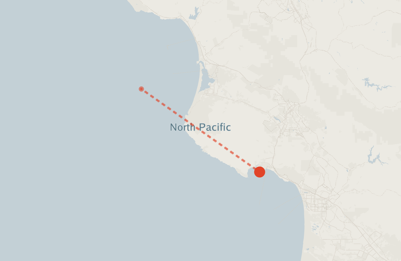 Activity map — real sighting points on an OpenStreetMap basemap