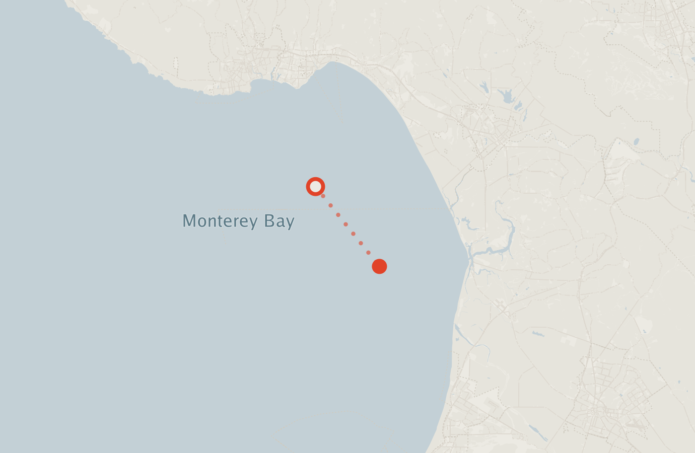 Activity map — real sighting points on an OpenStreetMap basemap