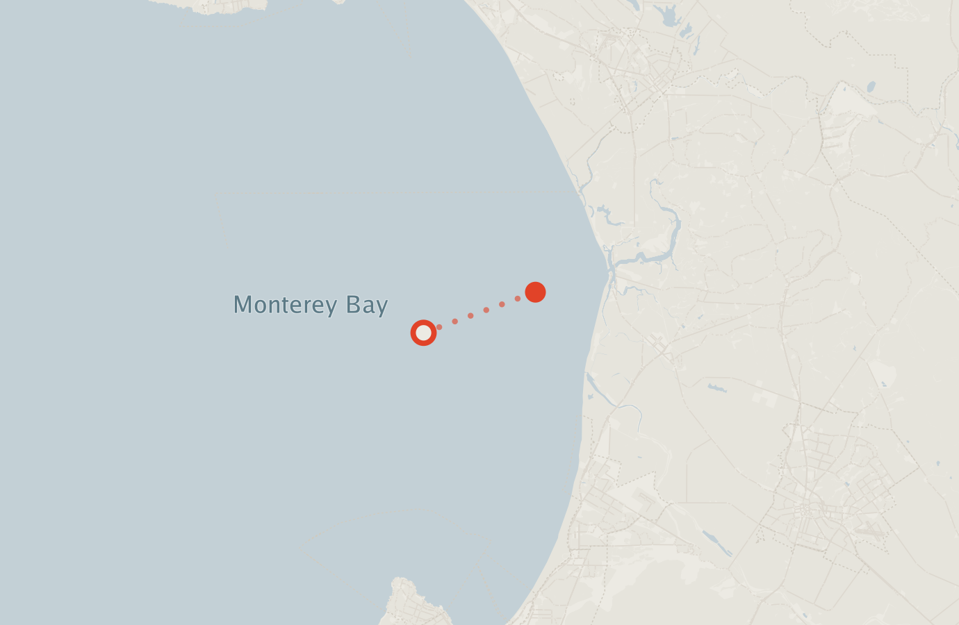Activity map — real sighting points on an OpenStreetMap basemap