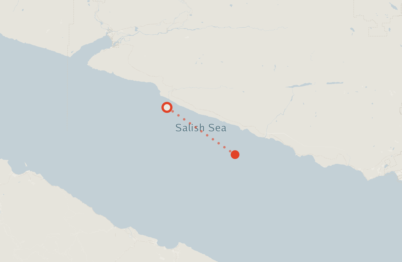 Activity map — real sighting points on an OpenStreetMap basemap