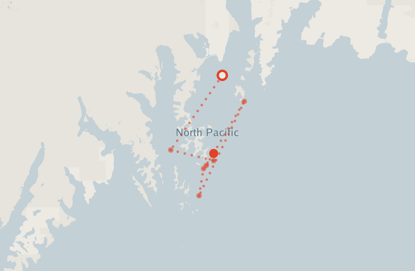 Activity map — real sighting points on an OpenStreetMap basemap