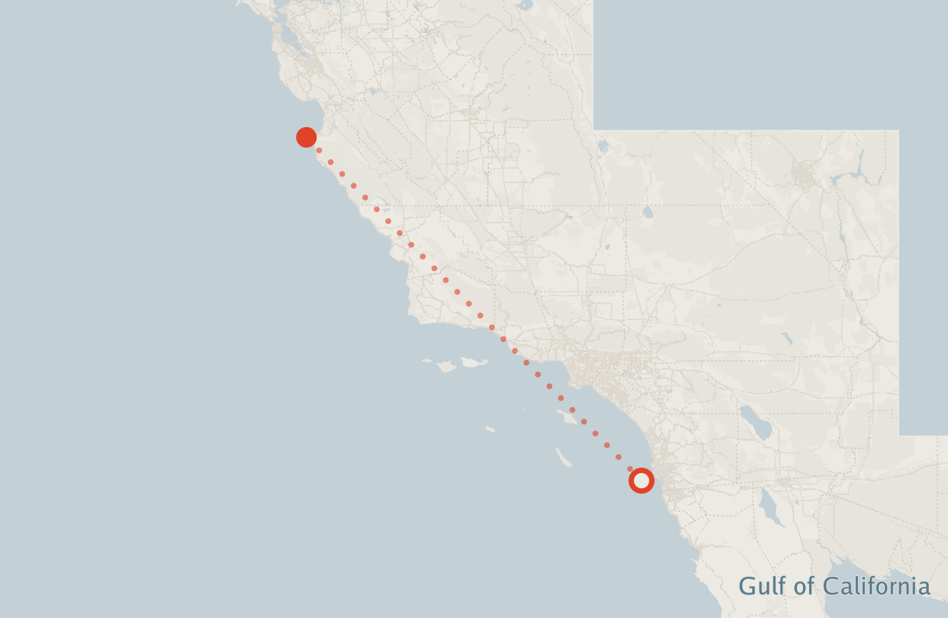 Activity map — real sighting points on an OpenStreetMap basemap