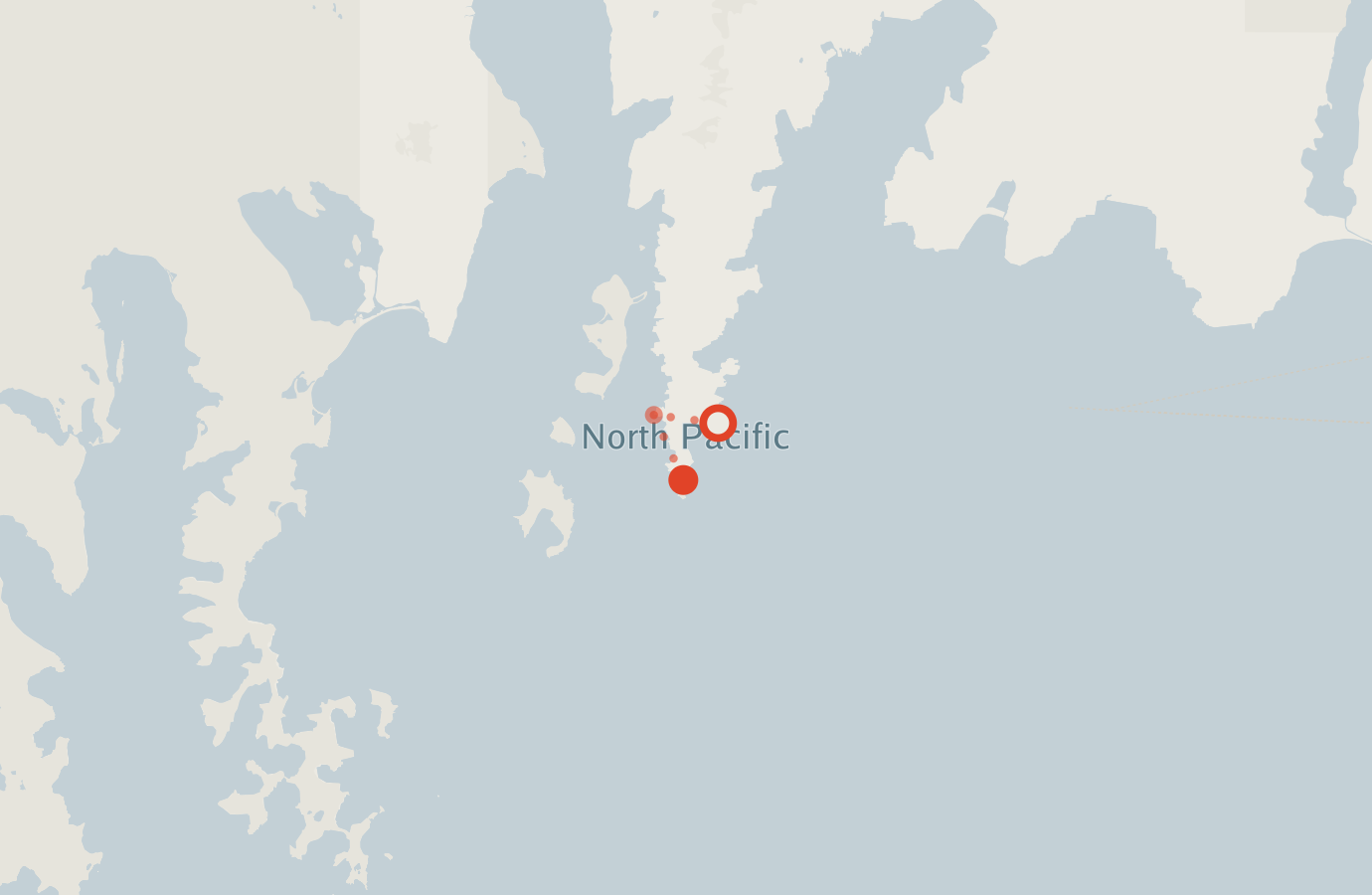 Activity map — real sighting points on an OpenStreetMap basemap