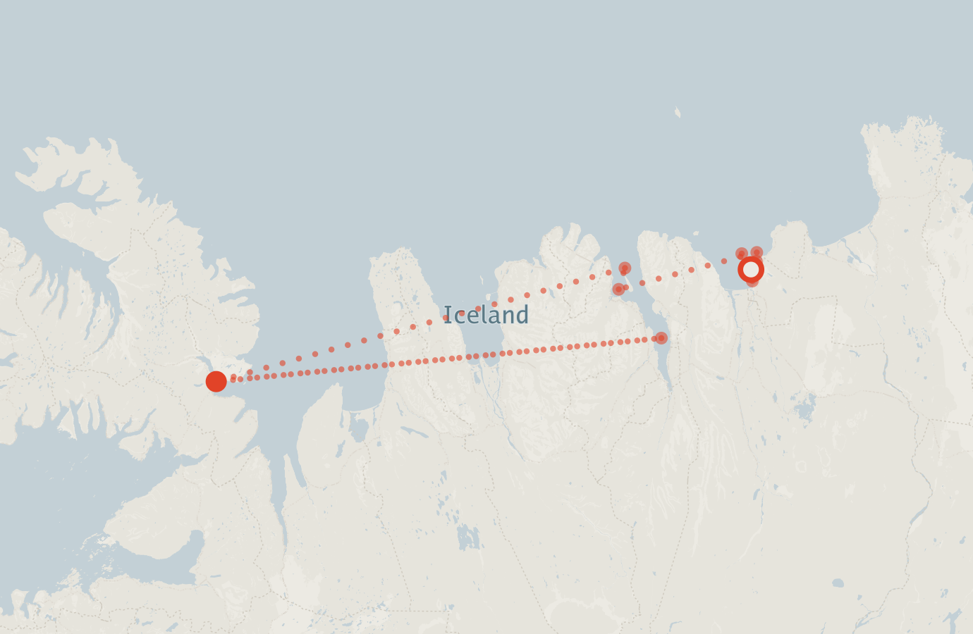 Activity map — real sighting points on an OpenStreetMap basemap