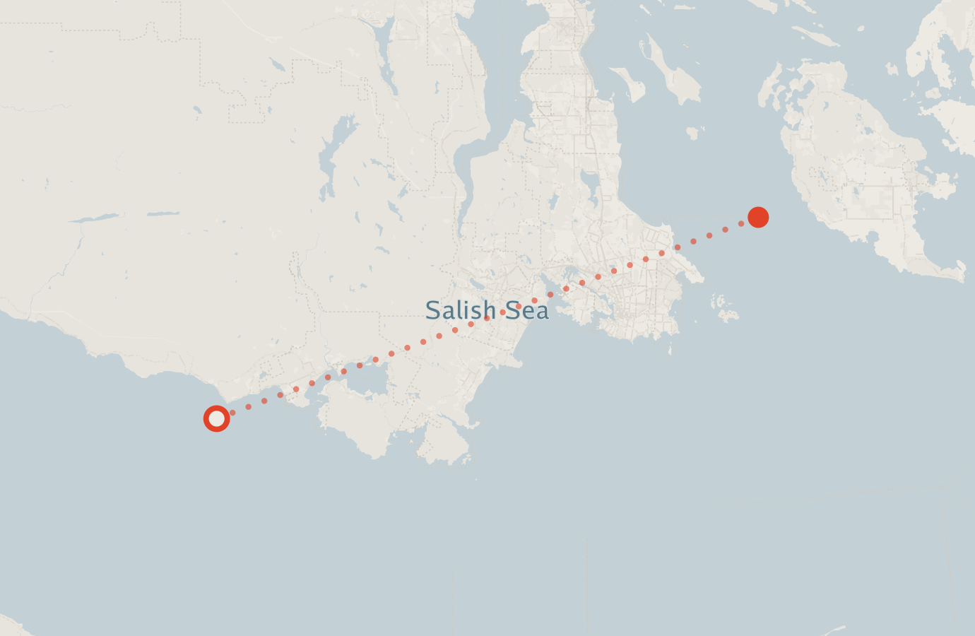 Activity map — real sighting points on an OpenStreetMap basemap