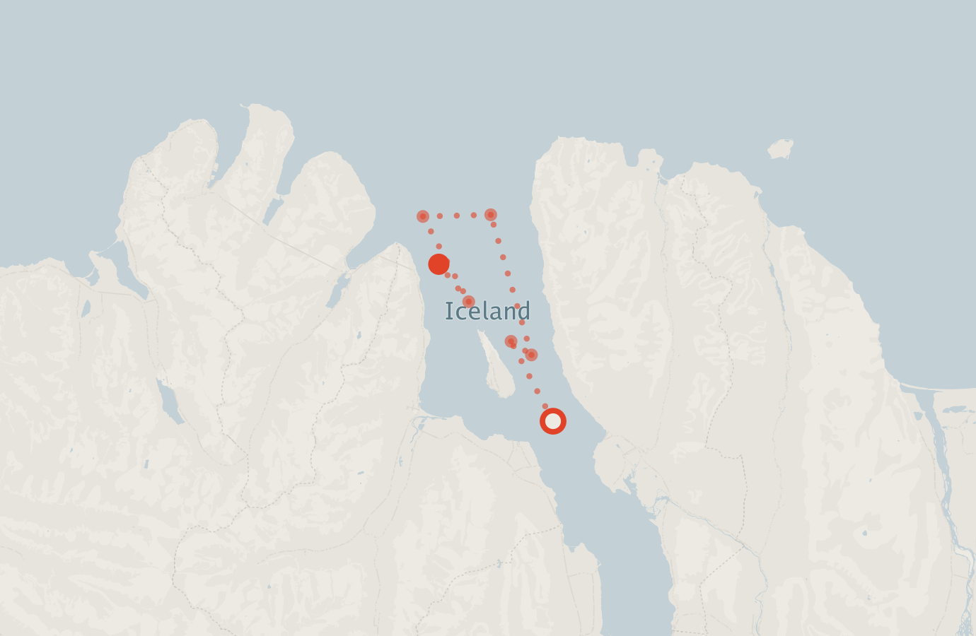 Activity map — real sighting points on an OpenStreetMap basemap