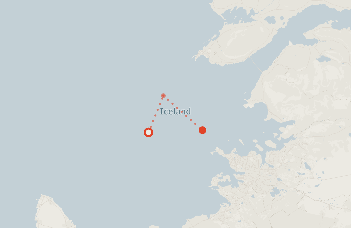 Activity map — real sighting points on an OpenStreetMap basemap
