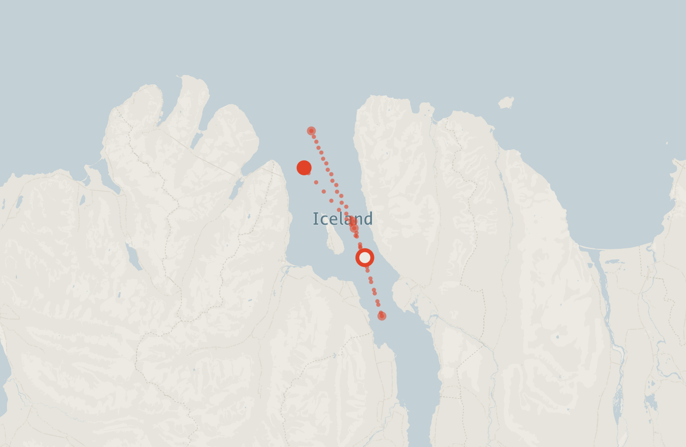 Activity map — real sighting points on an OpenStreetMap basemap