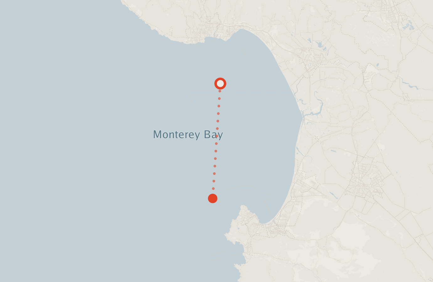 Activity map — real sighting points on an OpenStreetMap basemap