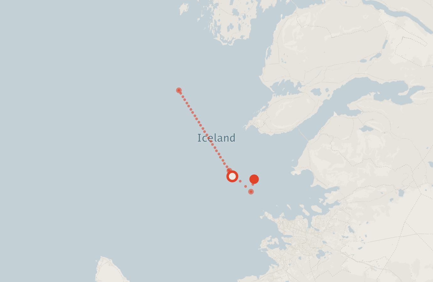 Activity map — real sighting points on an OpenStreetMap basemap