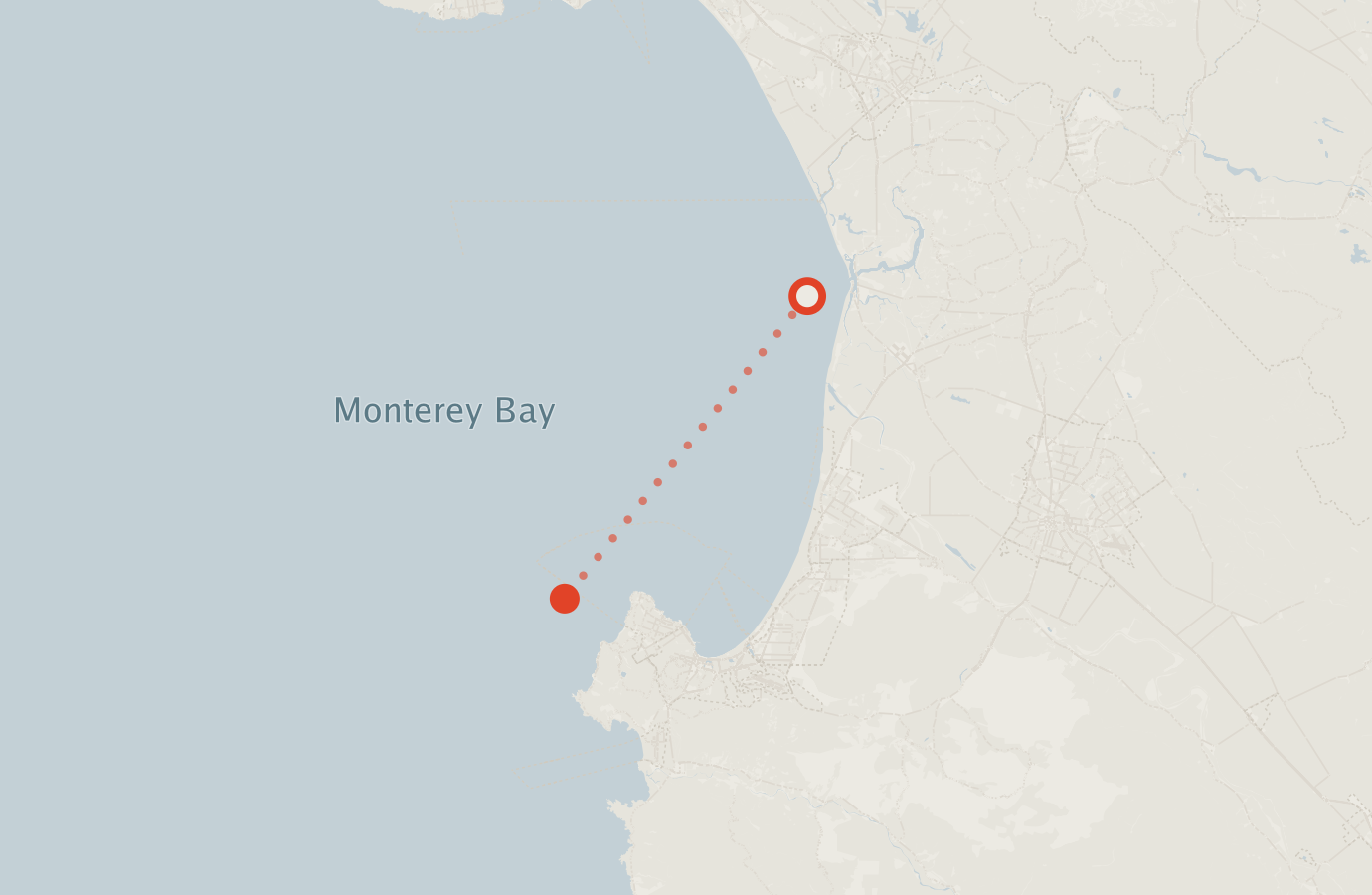 Activity map — real sighting points on an OpenStreetMap basemap