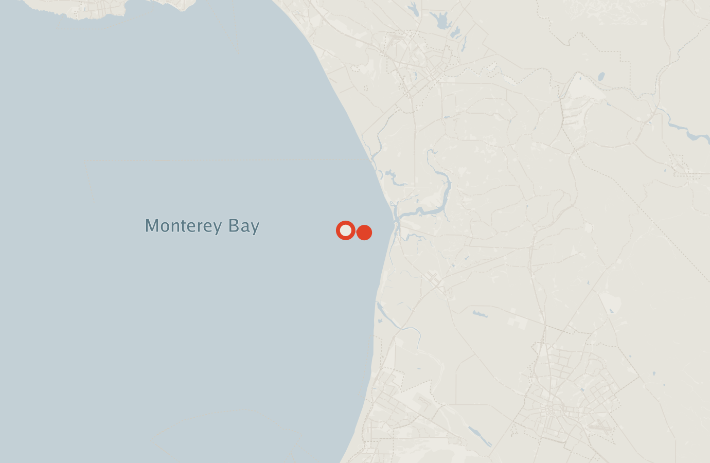 Activity map — real sighting points on an OpenStreetMap basemap