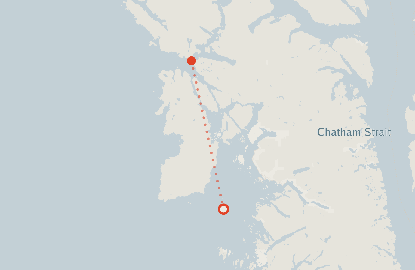 Activity map — real sighting points on an OpenStreetMap basemap