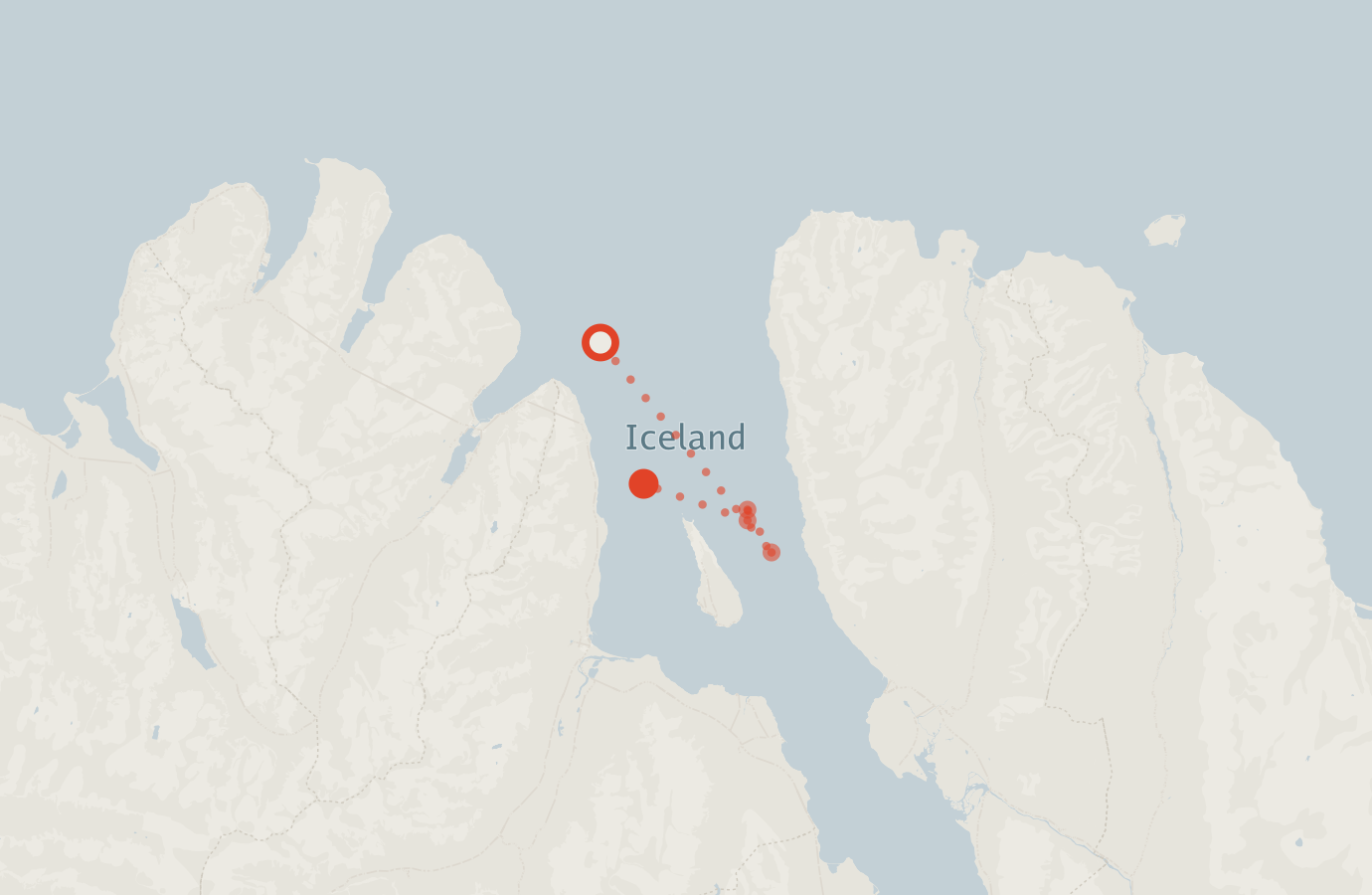 Activity map — real sighting points on an OpenStreetMap basemap