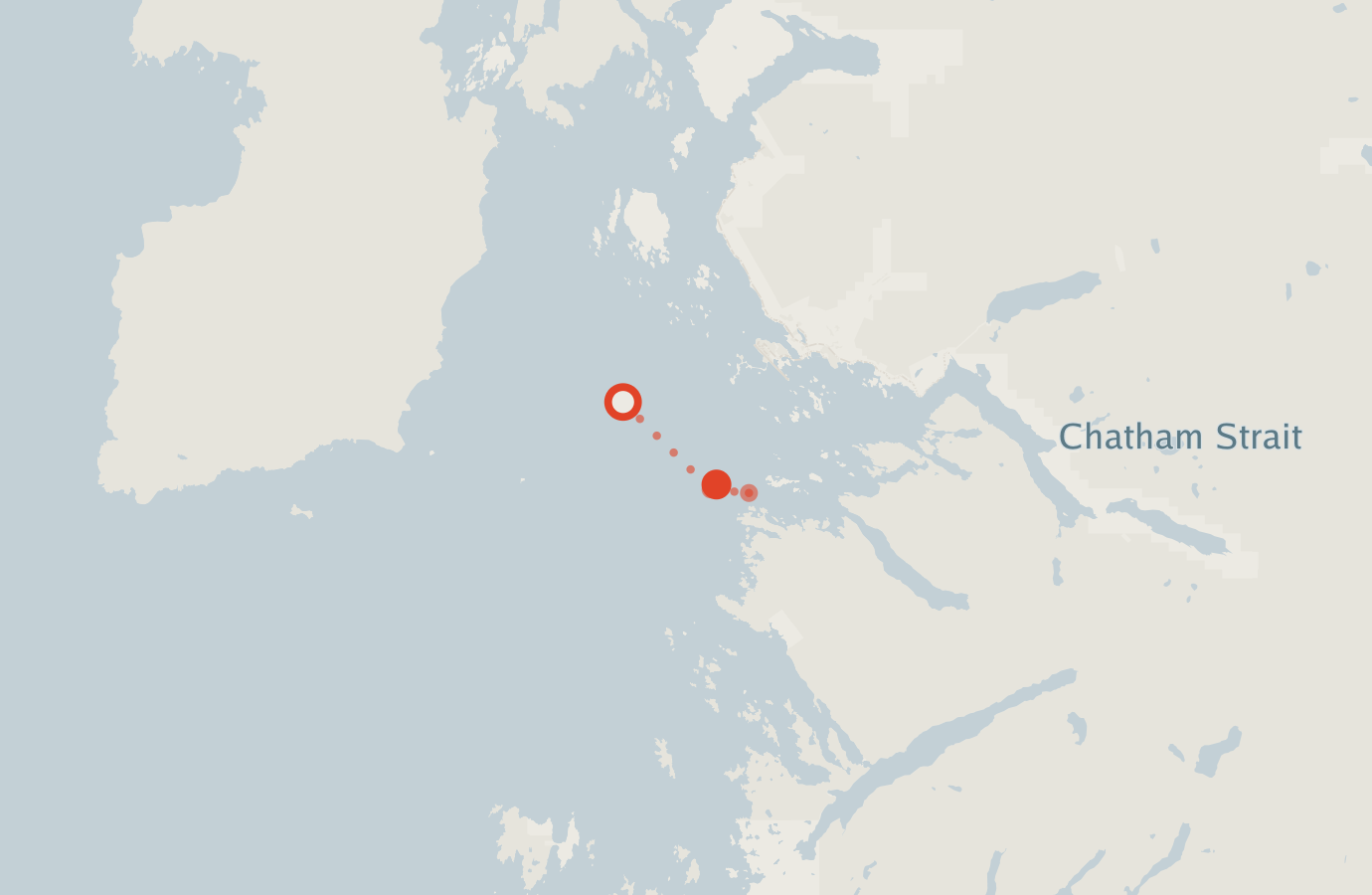 Activity map — real sighting points on an OpenStreetMap basemap