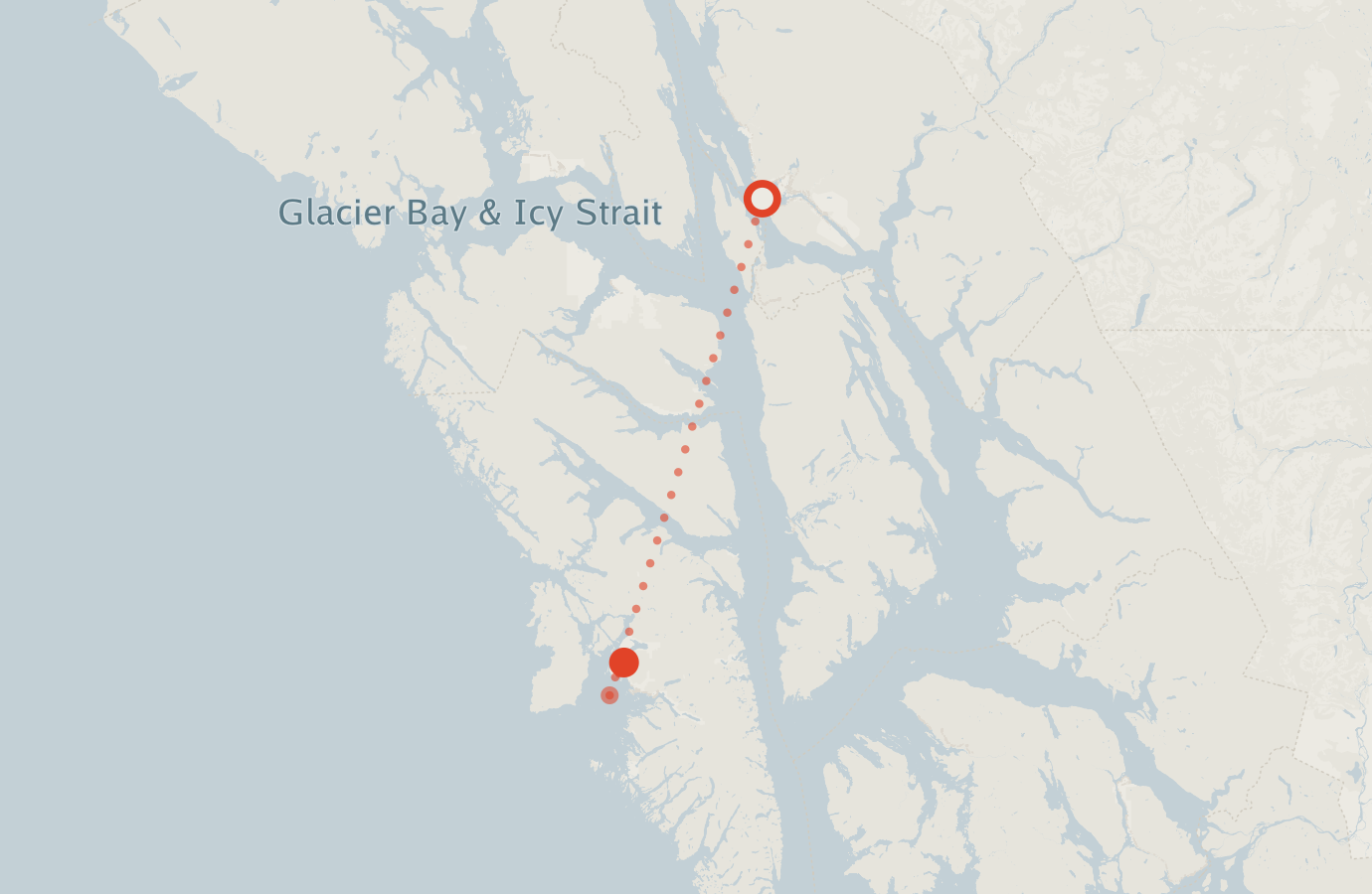 Activity map — real sighting points on an OpenStreetMap basemap