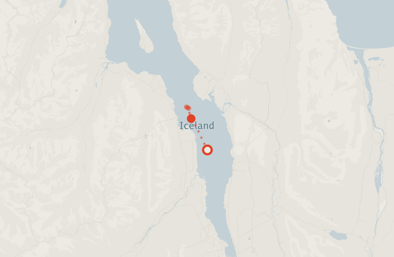 Activity map — real sighting points on an OpenStreetMap basemap