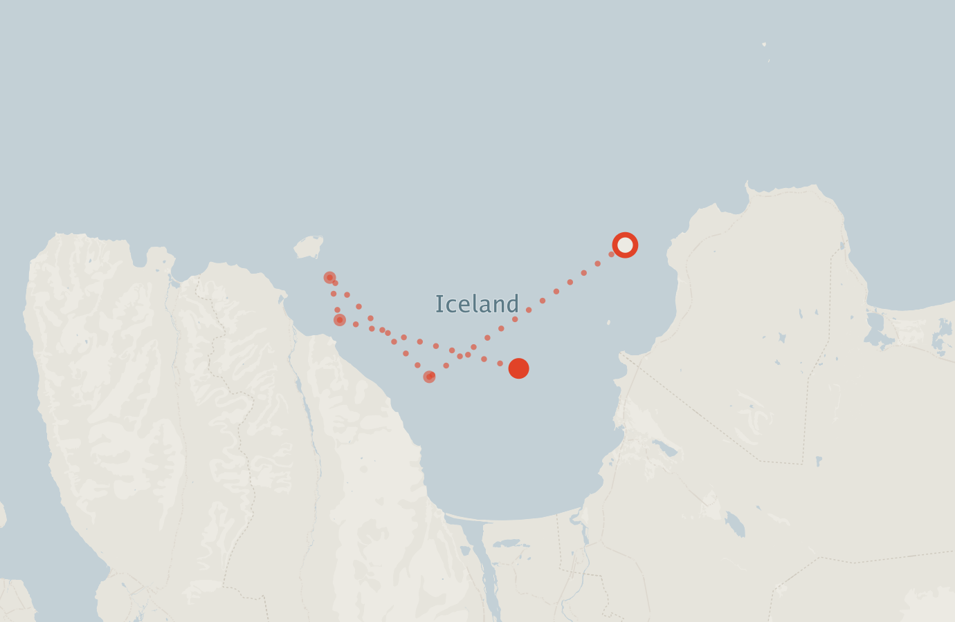 Activity map — real sighting points on an OpenStreetMap basemap