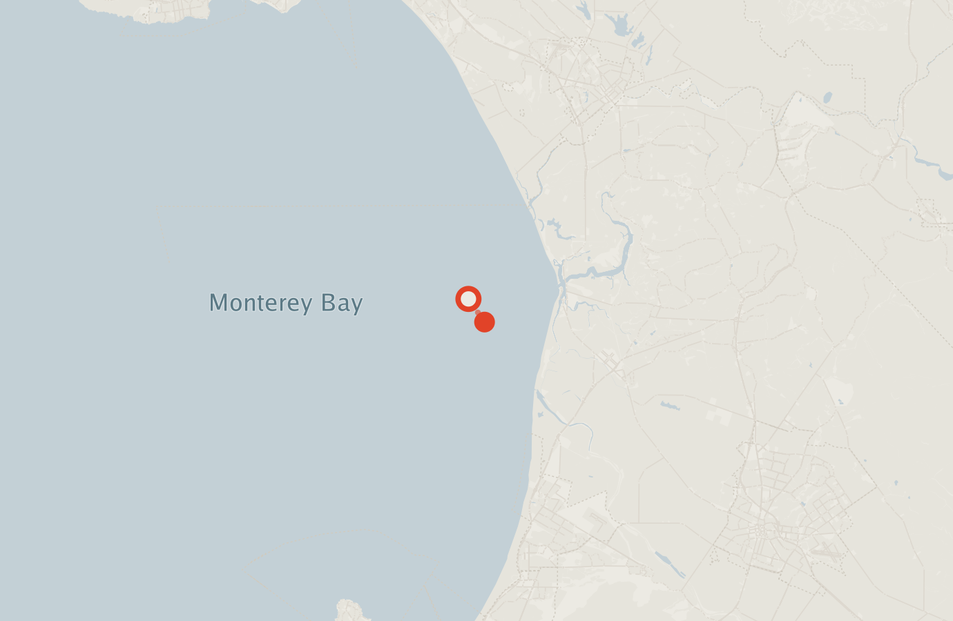 Activity map — real sighting points on an OpenStreetMap basemap