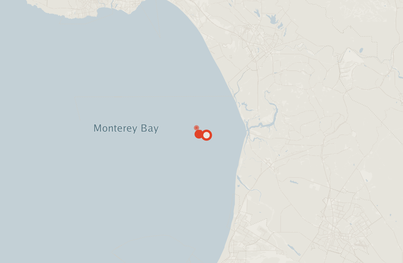 Activity map — real sighting points on an OpenStreetMap basemap