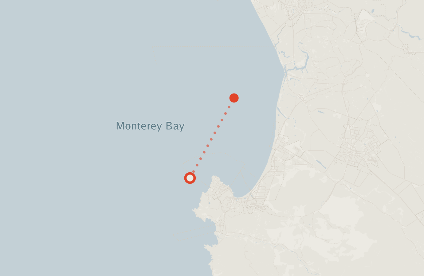 Activity map — real sighting points on an OpenStreetMap basemap