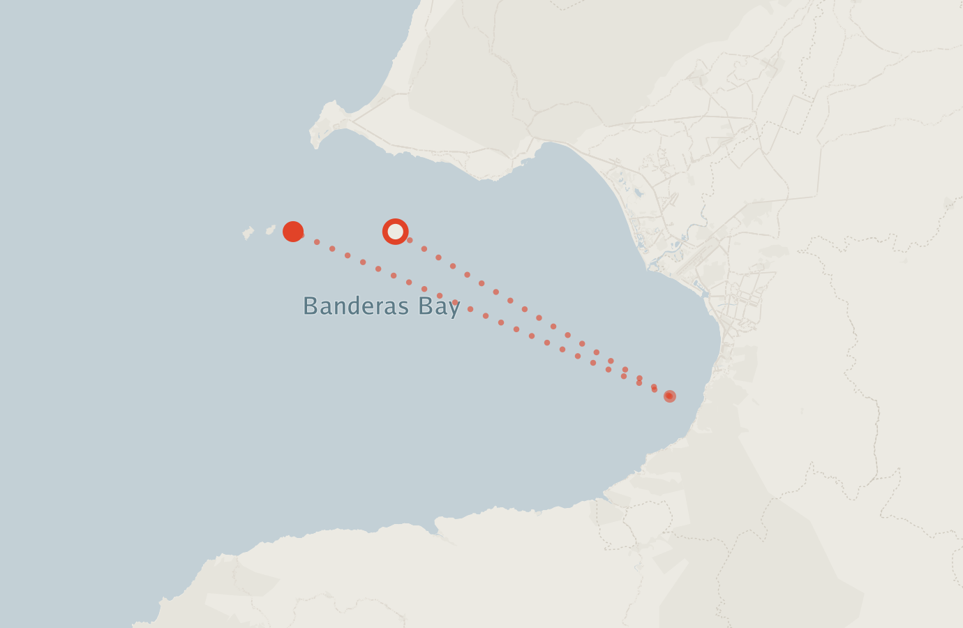 Activity map — real sighting points on an OpenStreetMap basemap
