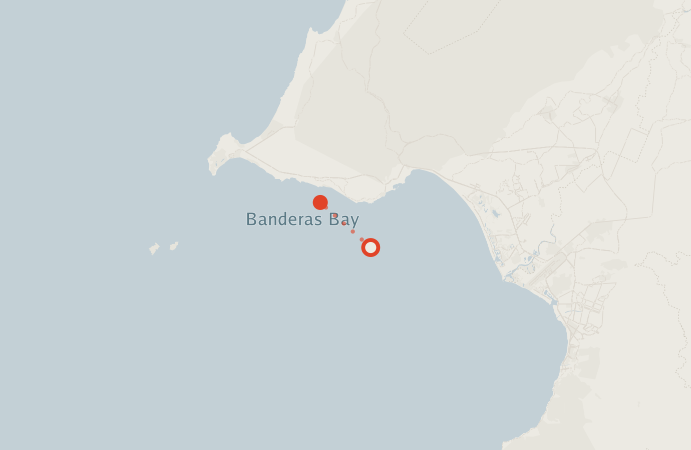 Activity map — real sighting points on an OpenStreetMap basemap