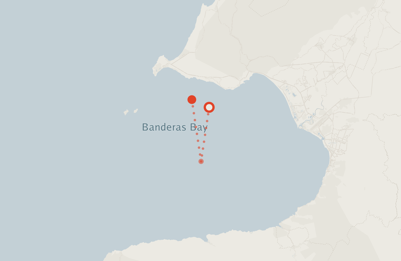 Activity map — real sighting points on an OpenStreetMap basemap