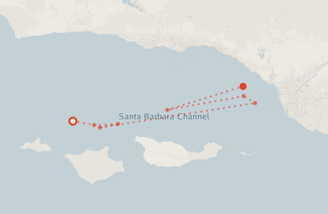 Activity map — real sighting points on an OpenStreetMap basemap
