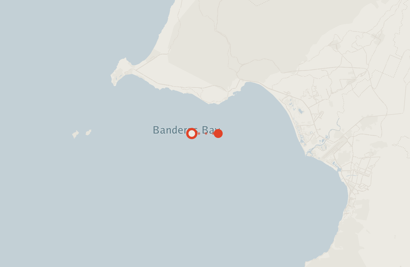 Activity map — real sighting points on an OpenStreetMap basemap