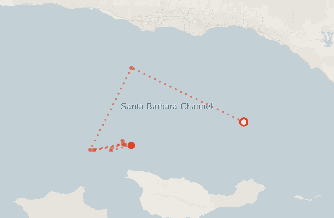 Activity map — real sighting points on an OpenStreetMap basemap