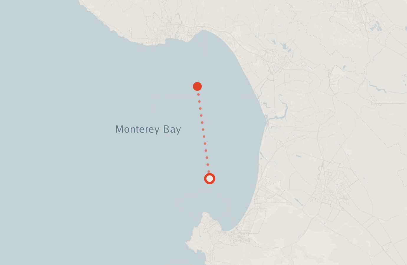 Activity map — real sighting points on an OpenStreetMap basemap