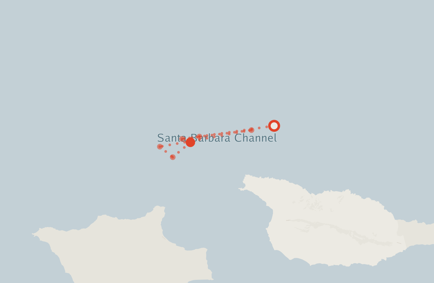 Activity map — real sighting points on an OpenStreetMap basemap