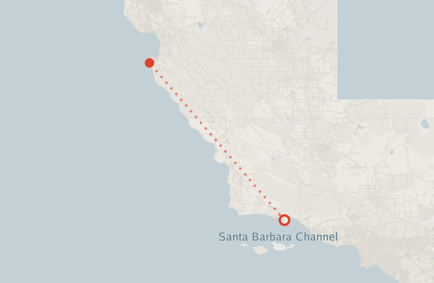 Activity map — real sighting points on an OpenStreetMap basemap
