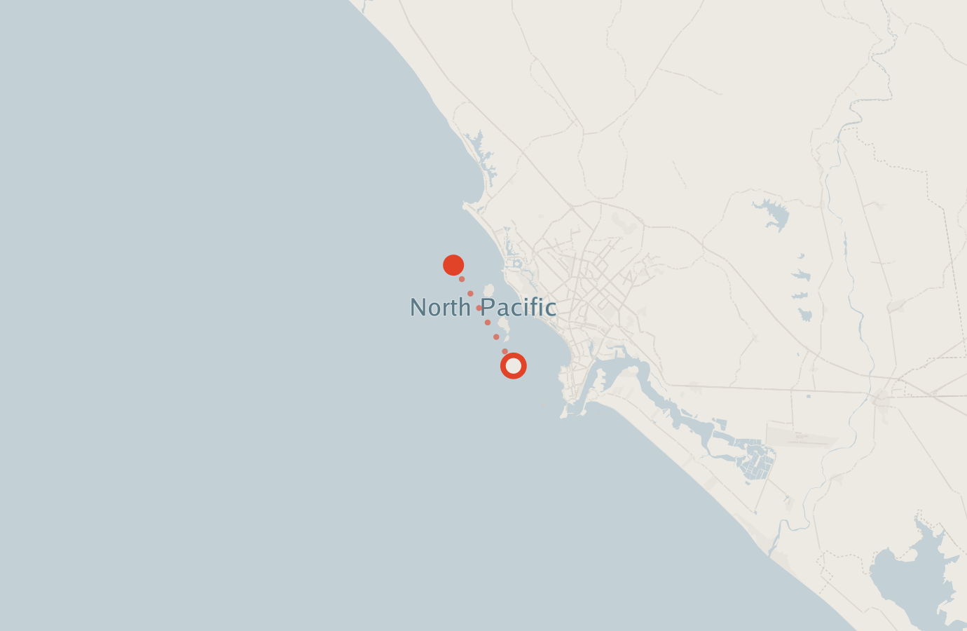 Activity map — real sighting points on an OpenStreetMap basemap