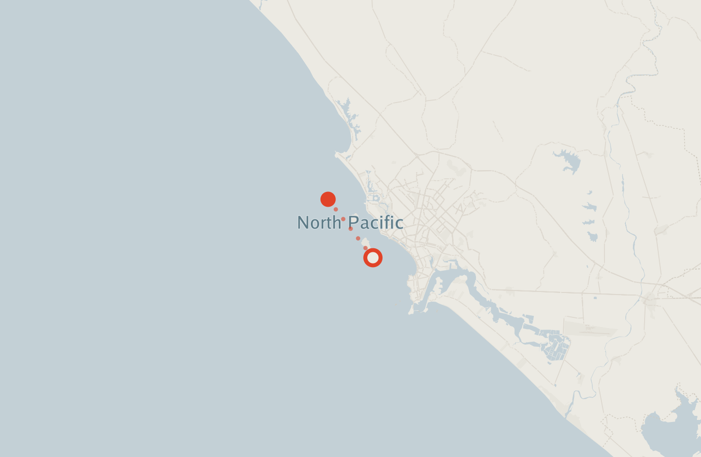 Activity map — real sighting points on an OpenStreetMap basemap