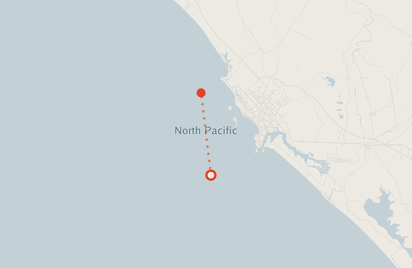 Activity map — real sighting points on an OpenStreetMap basemap