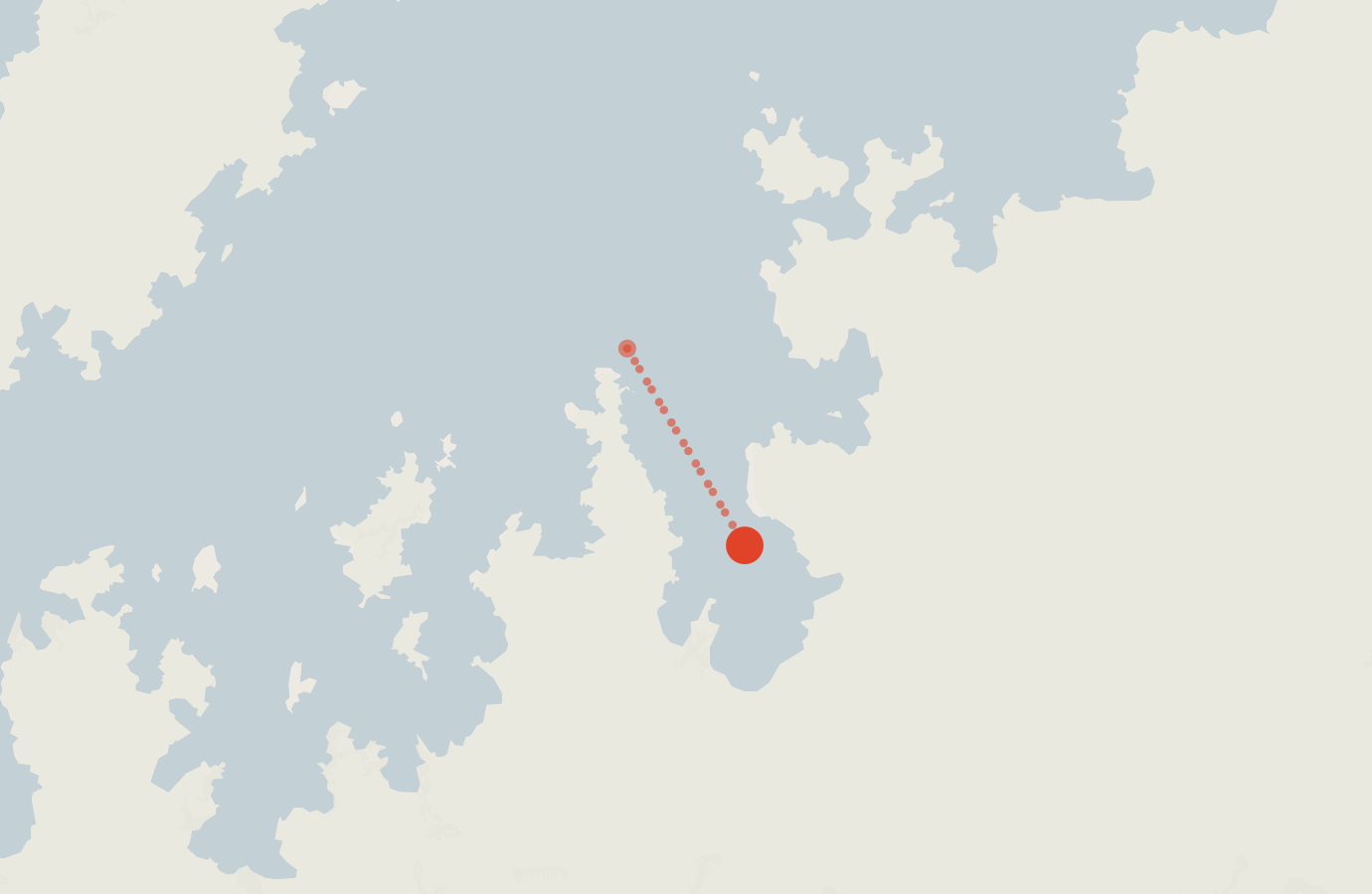 Activity map — real sighting points on an OpenStreetMap basemap