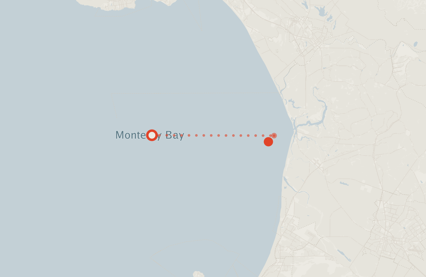 Activity map — real sighting points on an OpenStreetMap basemap