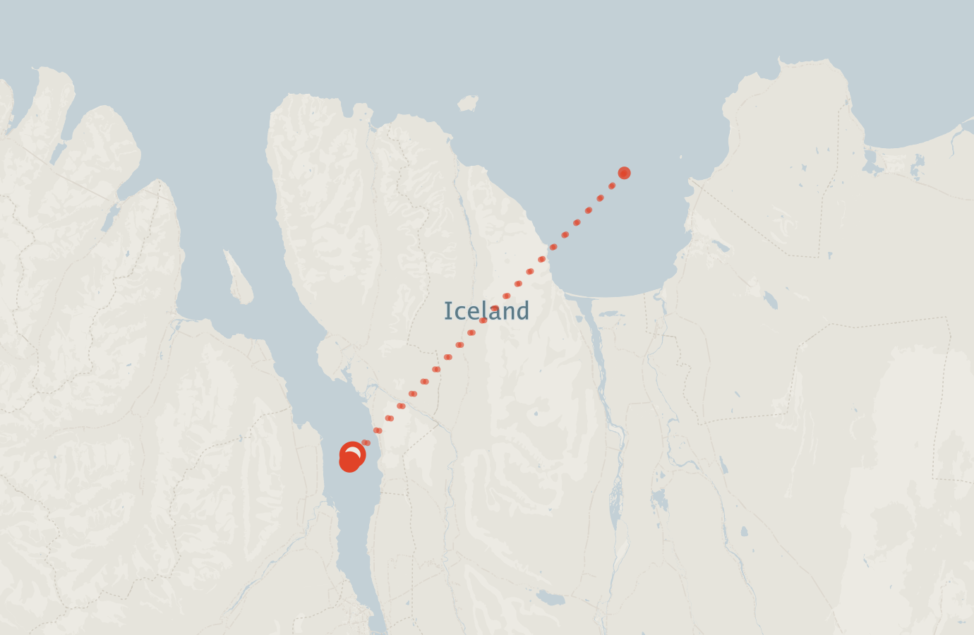 Activity map — real sighting points on an OpenStreetMap basemap
