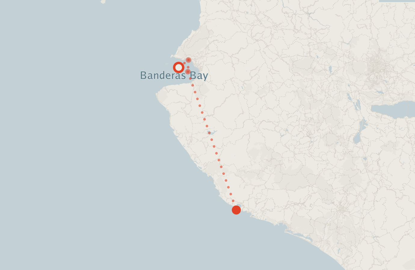 Activity map — real sighting points on an OpenStreetMap basemap
