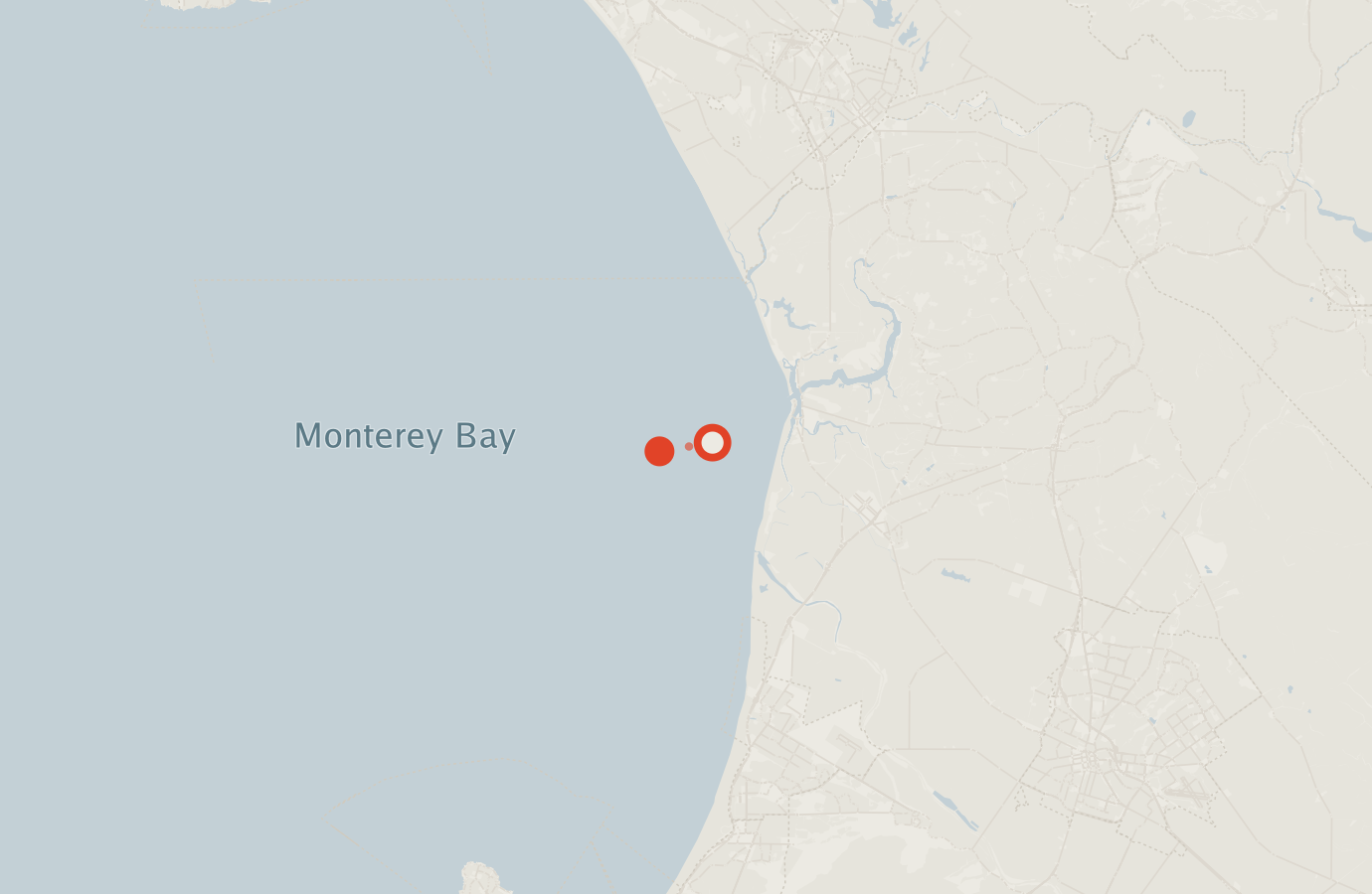 Activity map — real sighting points on an OpenStreetMap basemap